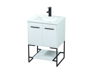 24 inch Single bathroom vanity in white