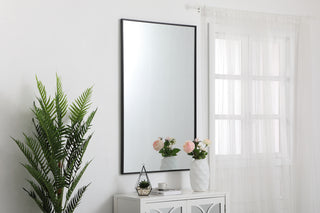 Metal frame rectangle mirror 30 inch in Black