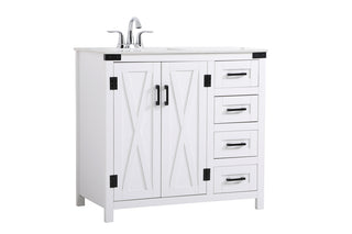 36 inch bathroom vanity in White