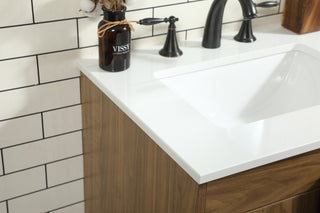 24 inch Single bathroom vanity in walnut brown