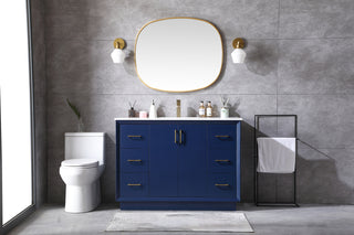 48 Inch SIngle Bathroom Vanity In Blue