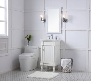 18 in. Single Bathroom Vanity set in antique white