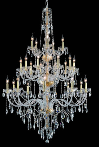 Verona 25 light Gold Chandelier Clear Royal Cut Crystal