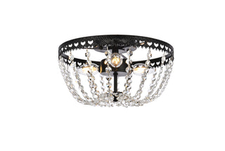 Kylie 14 inch flush mount in black