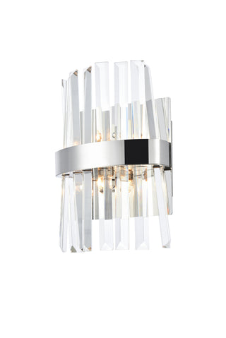 Serephina 8 inch crystal bath sconce in chrome