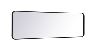 Soft corner metal rectangular mirror 18x60 inch in Black