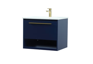 24 inch Single bathroom vanity in blue