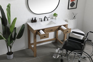 42 Inch ADA Compliant Bathroom Vanity In Natural Oak