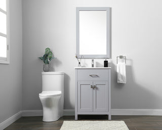 24 Inch SIngle Bathroom Vanity In Grey