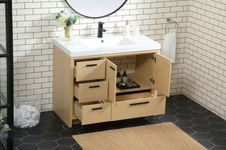 42 inch Single bathroom vanity in Maple