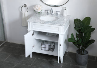 30 inch Single bathroom vanity in White