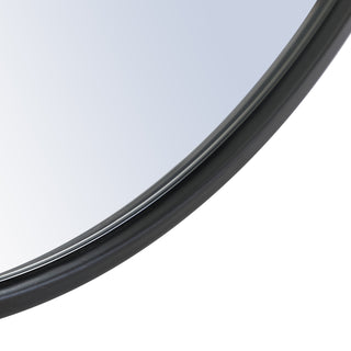 Metal frame Round Mirror 48 inch Black finish