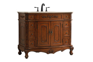 42 inch Single Bathroom Vanity in Teak