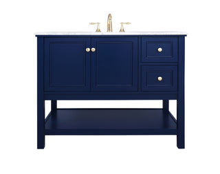 42 inch Single bathroom vanity in Blue