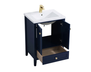 24 inch bathroom vanity in Blue