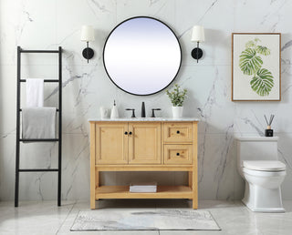 42 inch Single bathroom vanity in natural wood