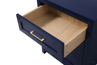24 Inch Wide Bathroom Storage Freestanding Cabinet In Blue