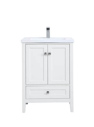 24 In. Single Bathroom Vanity Set In White