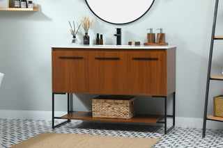 48 inch Single bathroom vanity in teak