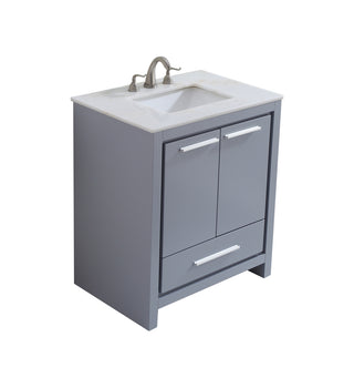 30 In. Single Bathroom Vanity Set In Grey