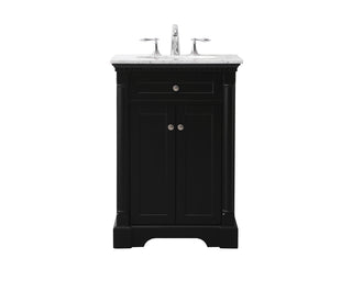 24 inch Single bathroom vanity set in black