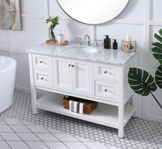 48 in. Single bathroom vanity set in White