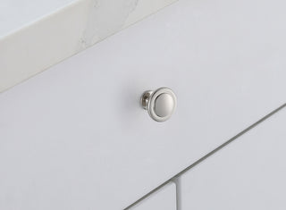 Logyn 1.3" Diameter Brushed Nickel Mushroom Knob Multipack (Set of 10)