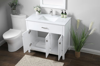 36 Inch SIngle Bathroom Vanity In White