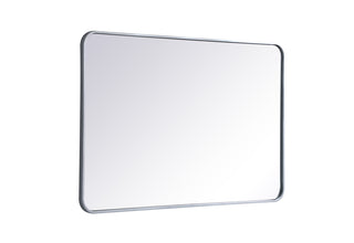 Soft corner metal rectangular mirror 28x42 inch in Silver