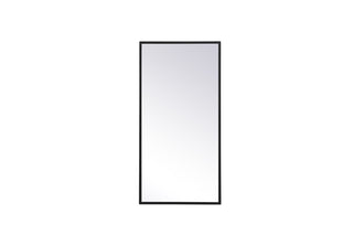 Metal frame rectangle mirror 14x28 inch in black