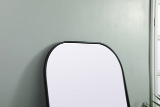 Metal Frame Arch Full Length Mirror 32x76 Inch in Black