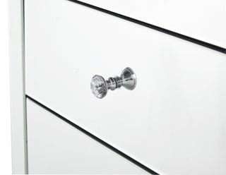 5 Drawer Chest 24 in x 18 in x 45 in.in clear mirror