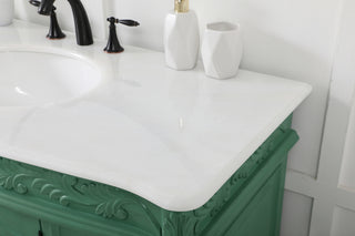 48 inch Single Bathroom vanity in vintage mint with ivory white engineered marble