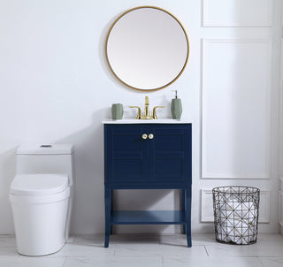 24 inch bathroom vanity in Blue