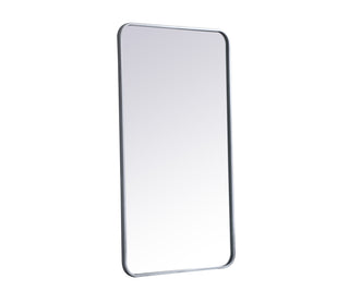 Soft corner metal rectangular mirror 22x40 inch in Silver