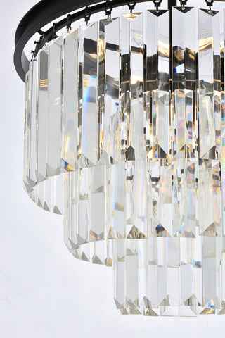 Sydney 9 light Matte Black Chandelier Clear Royal Cut Crystal