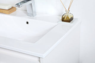 24 inch  Single Bathroom Floating Vanity in White