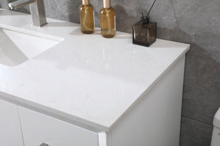 84 Inch Double Bathroom Vanity In White