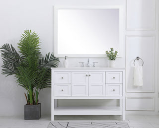 48 inch Single Bathroom Vanity in White