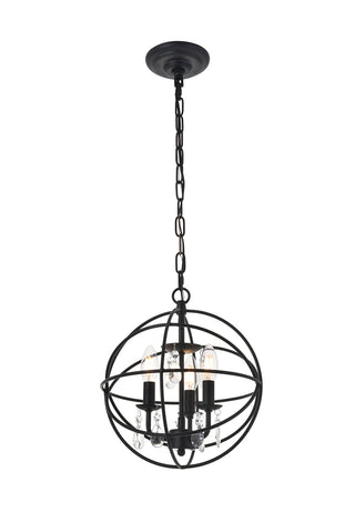 Wallace 3 light Matte Black Pendant