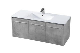 48 inch  Single Bathroom Floating Vanity in Concrete Grey