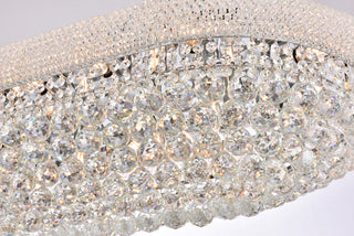 Primo 18 light Chrome Flush Mount Clear Royal Cut Crystal