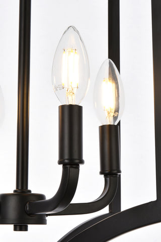 Kiera 4 lights pendant in black