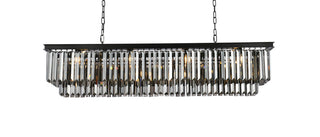 Sydney 12 light Matte Black Chandelier Silver Shade (Grey) Royal Cut Crystal