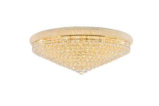 Primo 30 light Gold Flush Mount Clear Royal Cut Crystal