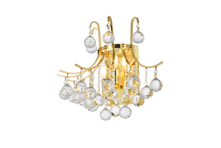 Toureg 3 light Gold Wall Sconce Clear Royal Cut Crystal