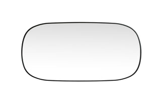 Metal Frame Oval Mirror 30x60 Inch in Black