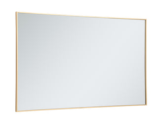 Metal frame rectangle mirror 36 inch in Brass