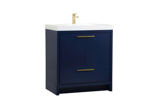 30 inch Single bathroom vanity in Blue