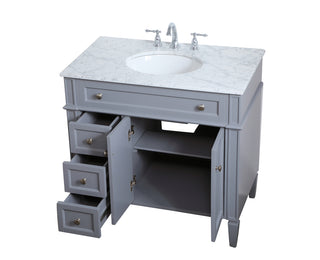 36 inch Single bathroom vanity in Grey